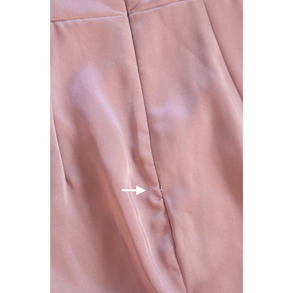 Lulus Eternal Bond Blush Satin Ruffled Flutter Sleeve Maxi Dress Small Pink - Picture 6 of 16